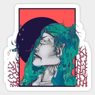 Grey Sea Witch Sticker